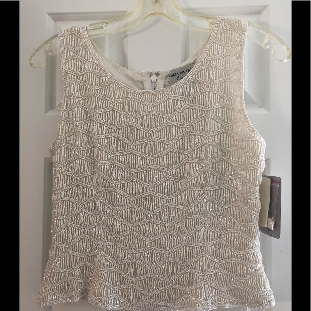 Gorgeous Adrianna Pappell Evening Beaded Top